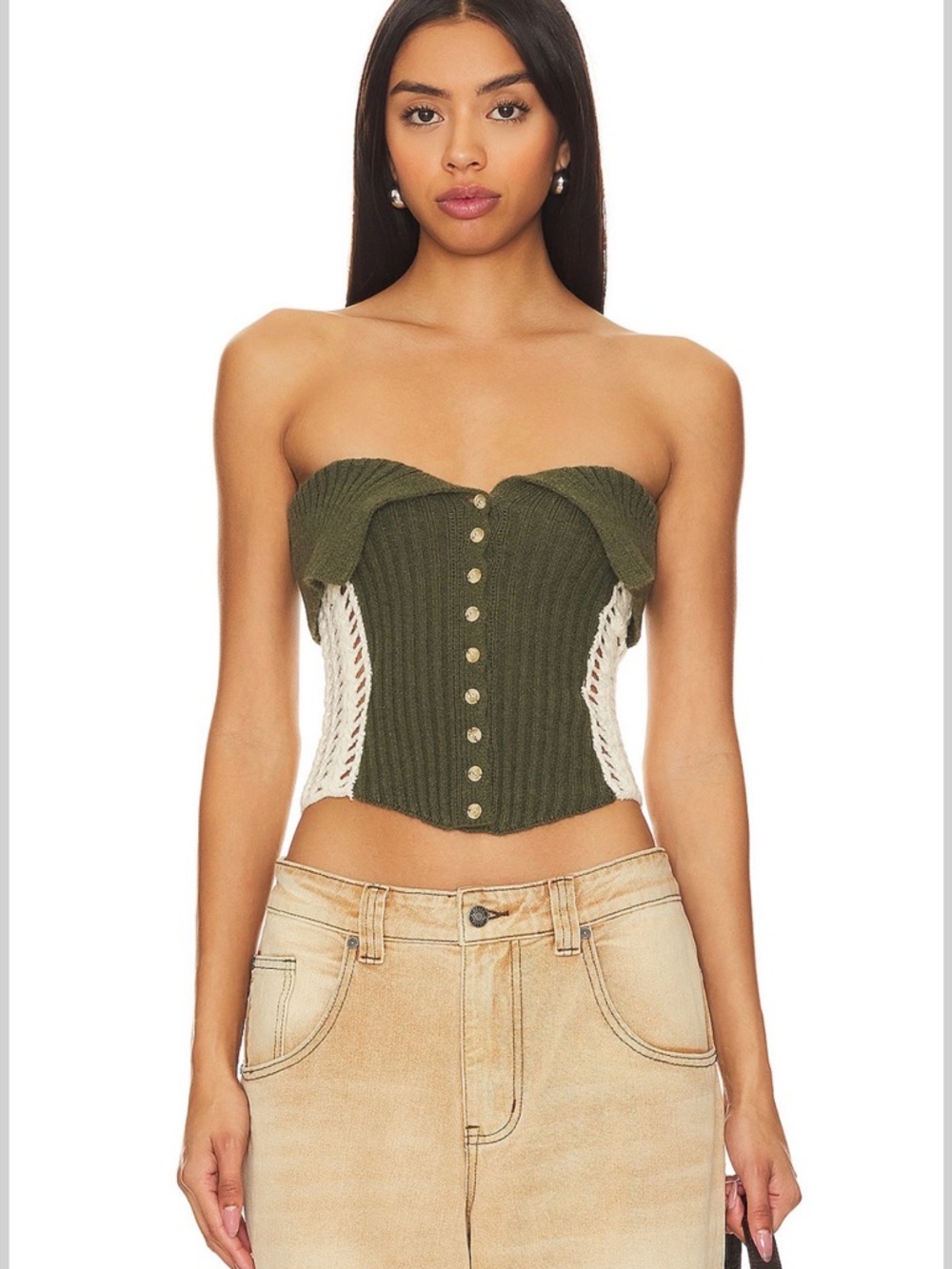 Luxe Olive Corset Top